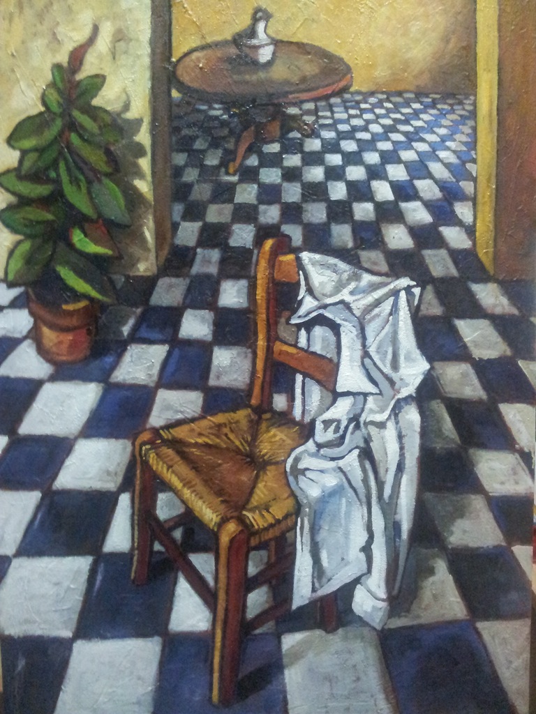 interno con sedia (2013) - olio su tela 70x100 interno con sedia (2013) - olio su tela 70x100