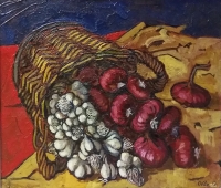 agli e cipolle (2013) - olio su tela 70 x 60